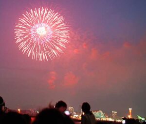 神戸花火大会　ポートアイランド