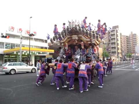 東灘だんじり田中地区　国道２号線やりまわし!(^^)!